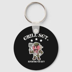 Grill Sgt. Funny Bbq Cookout  Key Ring