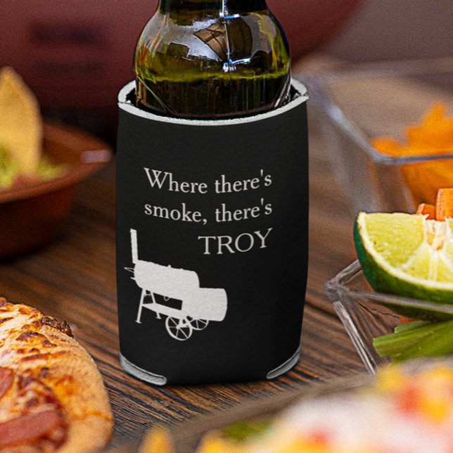 Grill Smoker BBQ Cook Gift Personalised Can Cooler (Creator Uploaded)