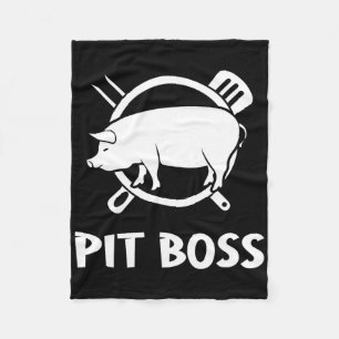 Grill Smoker Pit Boss Meat Lover Bbq Grilling Fleece Blanket