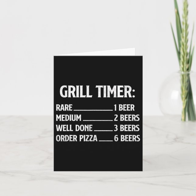 Grill Timer - Bbq Lover Pitmaster Barbecue Grill S Card (Front)