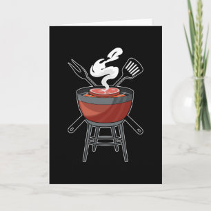Grill with Meat fork & Spatula Card