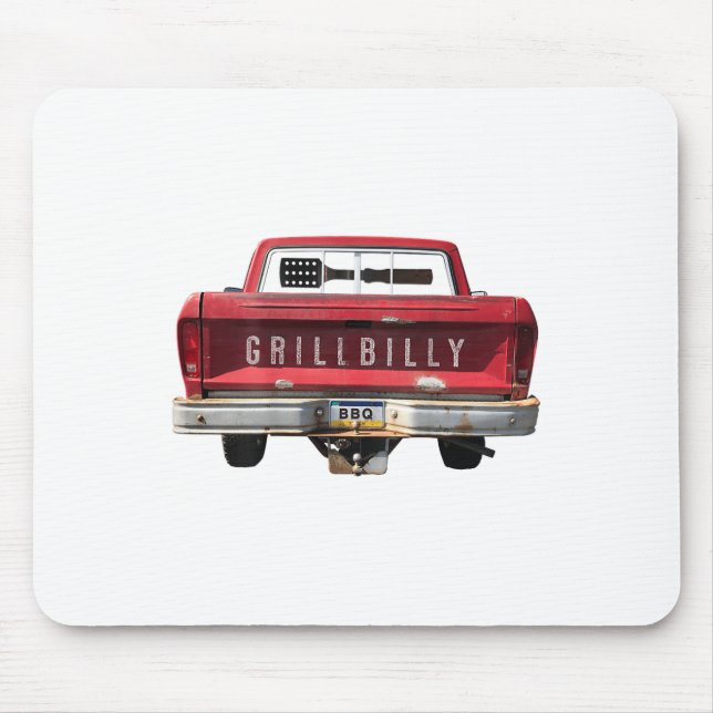 Grillbilly Funny Bbq (image On Back)_1  Mouse Pad (Front)