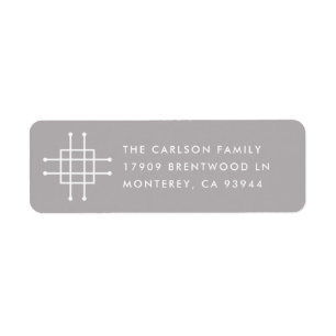 Grille Moving Announcement Address Label - Grey Return Address Label