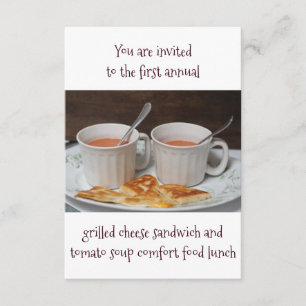 Grilled Cheese And Tomato Soup Luncheon Invitation