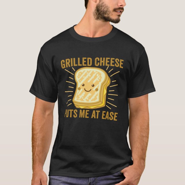 Grilled Cheese Cheesey Comfort Food Sandwich T-Shirt (Front)