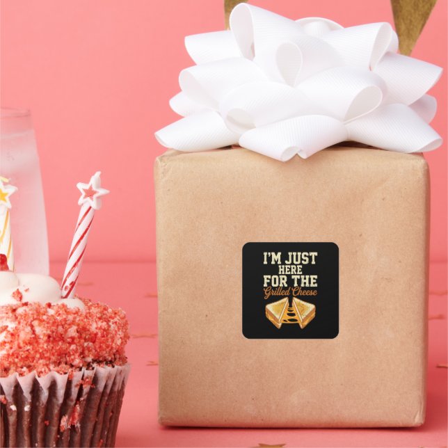 Grilled Cheese Day Square Sticker (Party)