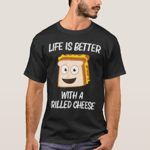 Grilled Cheese Designs Men Women Grilling Foodie T-Shirt