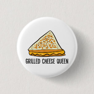 Grilled Cheese Queen Funny Grilled Cheese 3 Cm Round Badge