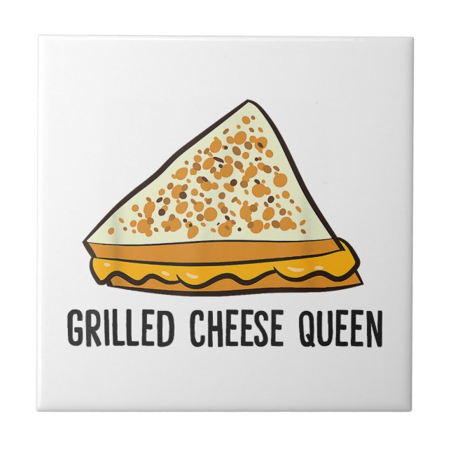 Grilled Cheese Queen Funny Grilled Cheese  Ceramic Tile (Front)
