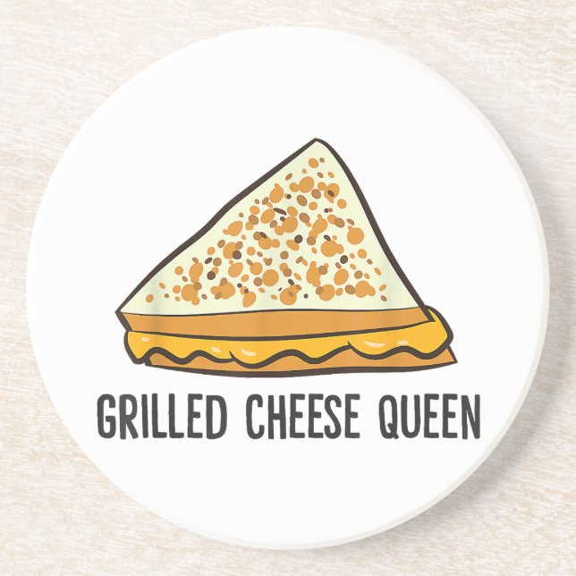Grilled Cheese Queen Funny Grilled Cheese  Coaster (Front)