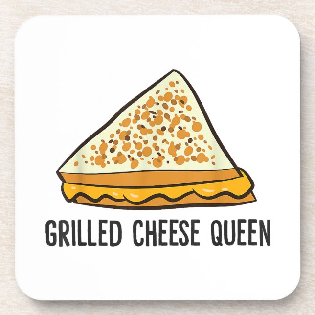 Grilled Cheese Queen Funny Grilled Cheese  Coaster (Front)