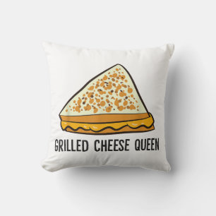 Grilled Cheese Queen Funny Grilled Cheese Cushion