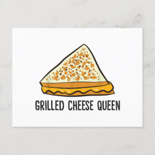 Grilled Cheese Queen Funny Grilled Cheese Holiday Postcard