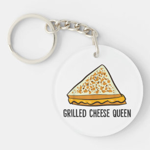 Grilled Cheese Queen Funny Grilled Cheese  Key Ring