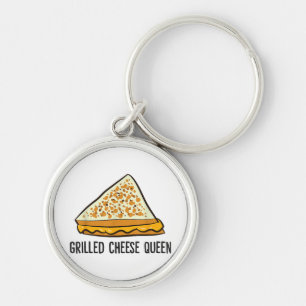 Grilled Cheese Queen Funny Grilled Cheese  Key Ring