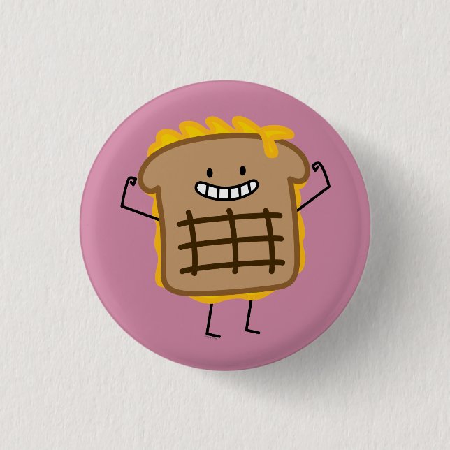 Grilled Cheese Sandwich Cheddar Toasted Bread 3 Cm Round Badge (Front)