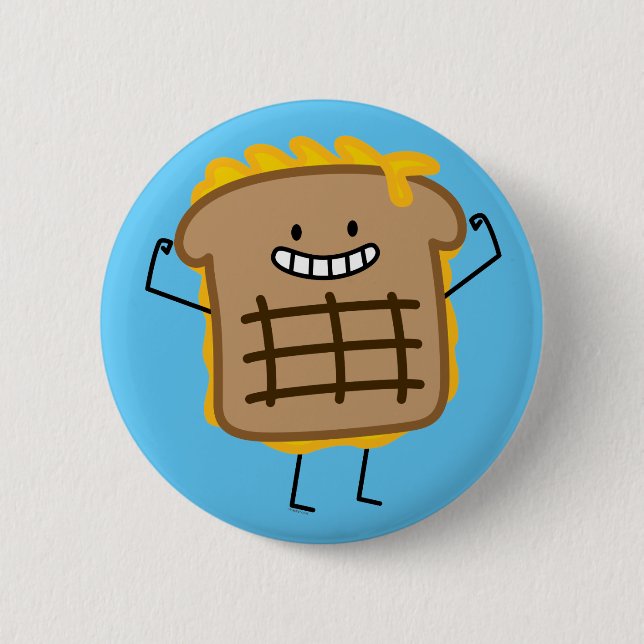 Grilled Cheese Sandwich Cheddar Toasted Bread 6 Cm Round Badge (Front)