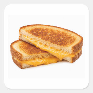 Grilled Cheese Sandwich Isolated Square Sticker