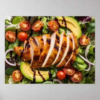 Grilled Chicken and Vegetable Salad Poster
