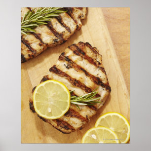 Grilled Chicken Breasts Poster