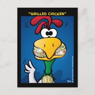 "Grilled Chicken" Postcard