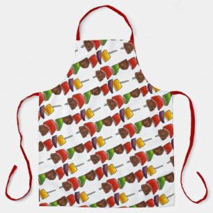 Grilled Kebab Vegetable Beef Skewers Picnic Food Apron