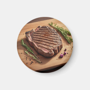 Grilled Ribeye Steak Rosemary Magnet