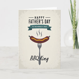 Grilled Sausage Fathers Day Card