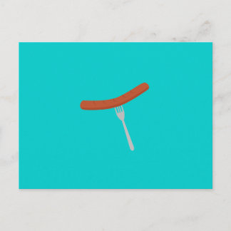 grilled sausage postcard