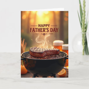 Grilled Steak Fathers Day Card