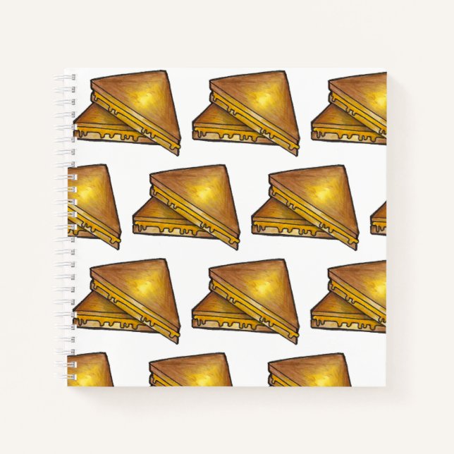 Grilled Toasted Cheese Sandwich Lunch Diner Food Notebook (Front)