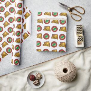 Grilled Toasted Cheese Sandwich Tomato Soup Lunch Wrapping Paper