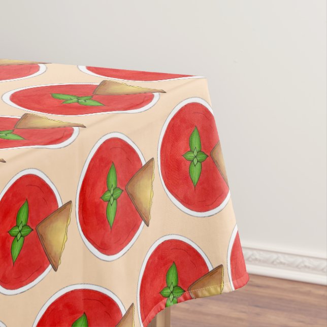 Grilled Toasted Cheese Toastie Tomato Basil Soup  Tablecloth (In Situ)