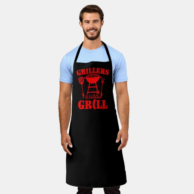 Grillers Gonna Grill Sausage Barbecue Red Apron (Worn)