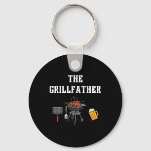 Grillfather Grilling Funny Bbq Meat Dad Grandpa Gr Key Ring