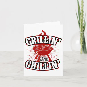 Grillin And Chillin - 4th Of July Hamburger Grilli Card