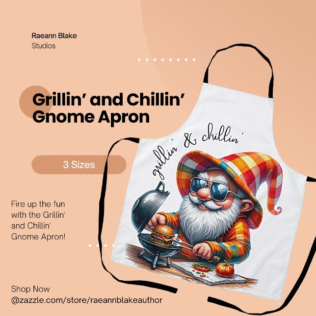 Grillin' and Chillin' Gnome Apron (Creator Uploaded)