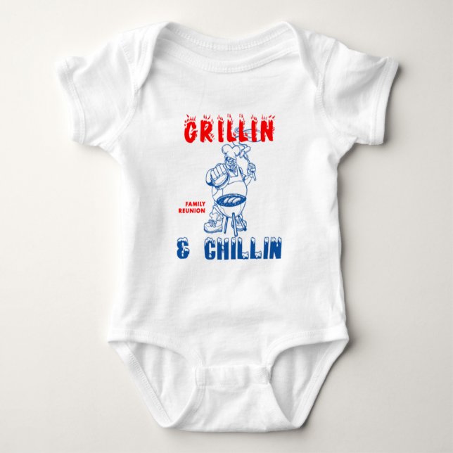 Grillin_Chillin Baby Bodysuit (Front)