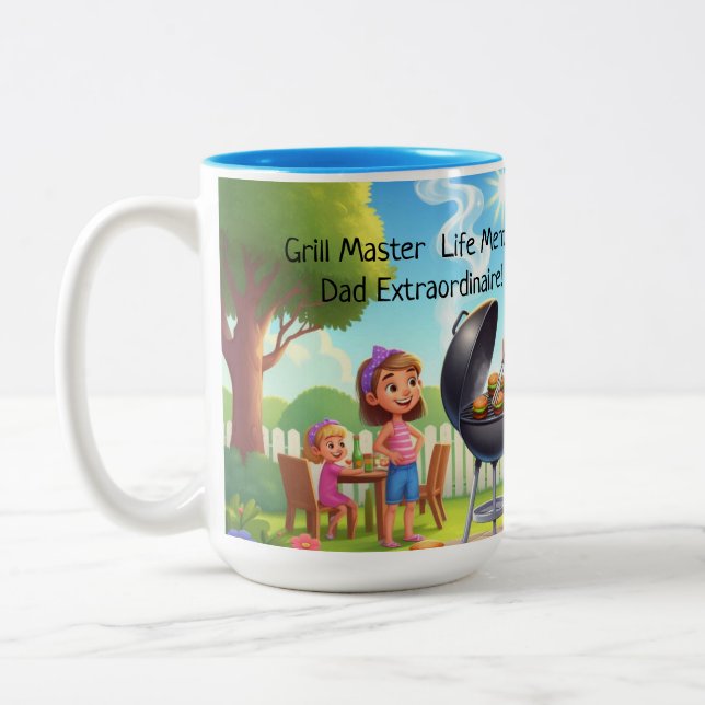 Grillin’ & Chillin’ Personalised Father’s Day Mug (Left)