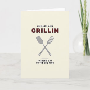 Grillin Dads Day Greeting Card