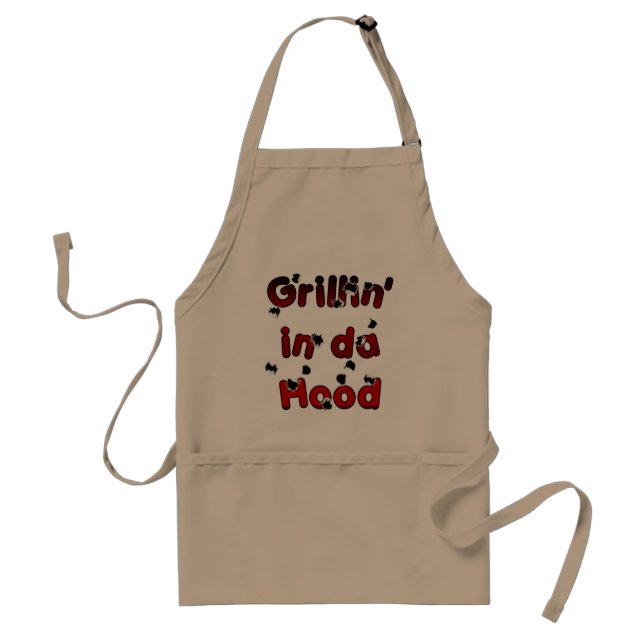 Grillin in Da Hood Standard Apron (Front)