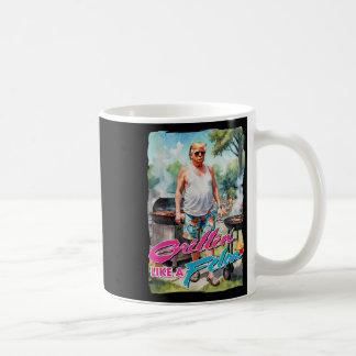 Grillin Like A Felon Funny Trump 2024 Chillin Like Coffee Mug