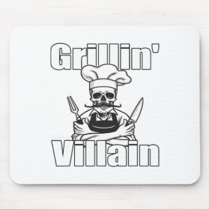Grillin Like A Villain Bbq Grillin And Chillin Gri Mouse Pad