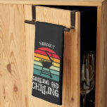 Grilling and Chilling Personalised Tea Towel<br><div class="desc">Black personalised kitchen towel features a BBQ grill on stripes with the words "Grilling and Chilling". Perfect gift for father's day or for his birthday.</div>