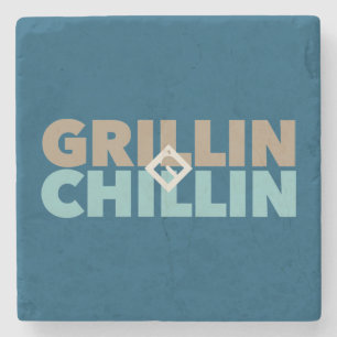 Grilling and Chilling Stone Coaster