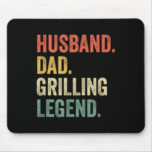 Grilling Bbq Father Funny Husband Grill Dad Legend Mouse Pad