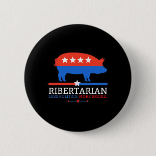 Grilling Dad Bbq Ribertarian Funny Politics Father 6 Cm Round Badge