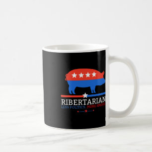 Grilling Dad Bbq Ribertarian Funny Politics Father Coffee Mug