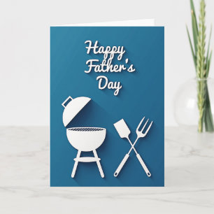 Grilling Fathers Day Scene Card