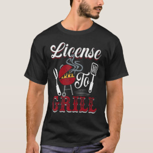 Grilling Gif License To Grill Smoker Cook T-Shirt